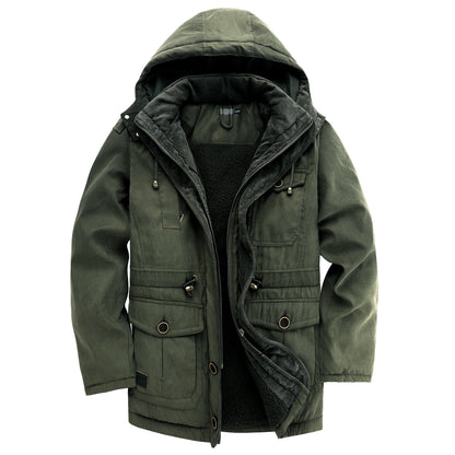 Joshua Hooded Jacket | Fleece Lined, Corduroy Trim Jacket