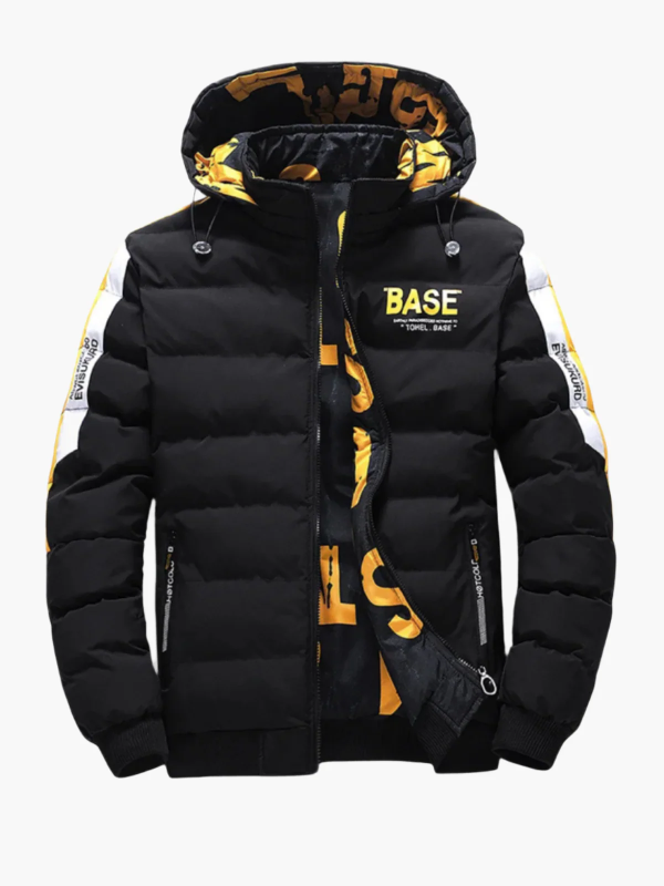 Men's Jacket - Woven Fabric - Stand Collar With Hood - Regular Fit - Quilted