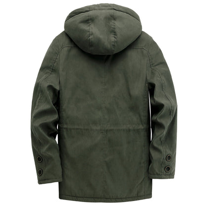 Joshua Hooded Jacket | Fleece Lined, Corduroy Trim Jacket