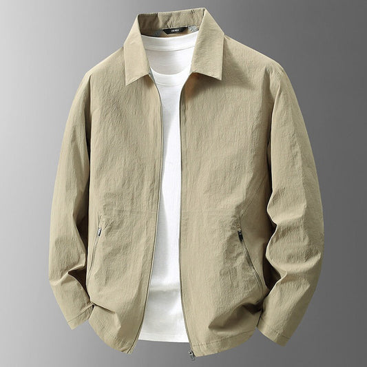 Men's casual jacket – relaxed fit – lightweight fabric – full-zip closure