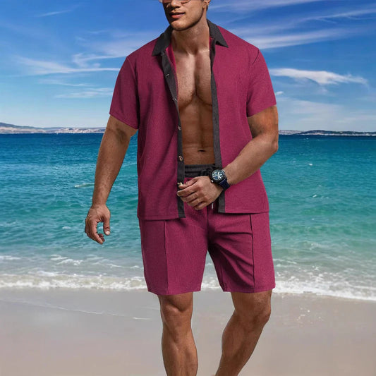 Men's shirt – Relaxed fit – Short sleeves – Buttoned style