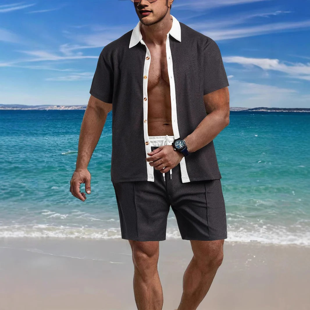 Men's shirt – Relaxed fit – Short sleeves – Buttoned style