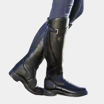 Bottes femme – Hautes genou – Coupe slim – Déperlantes – Bride décorative