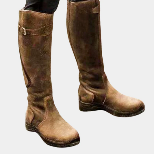 Bottes femme – Hautes genou – Coupe slim – Déperlantes – Bride décorative