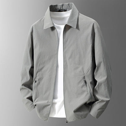 Men's casual jacket – relaxed fit – lightweight fabric – full-zip closure