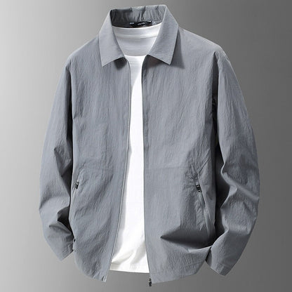 Men's casual jacket – relaxed fit – lightweight fabric – full-zip closure