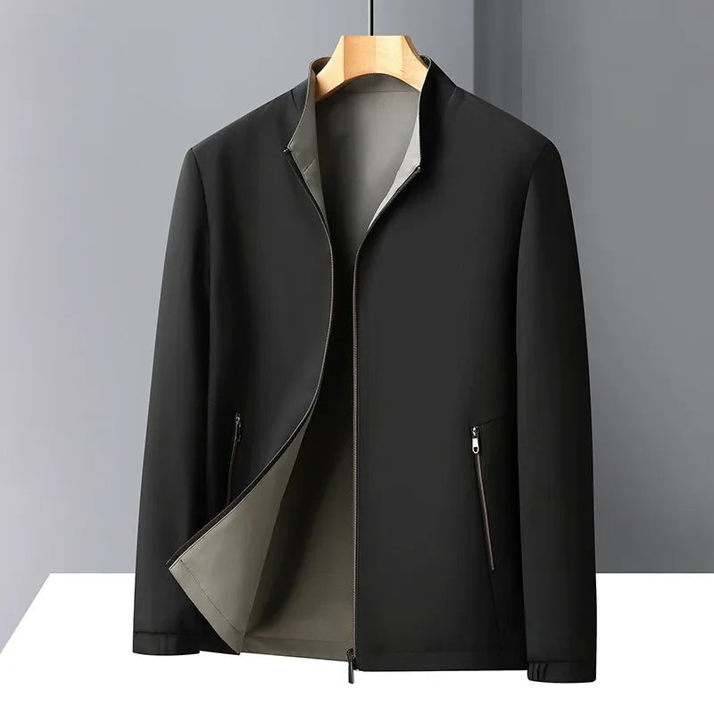 Men's reversible jacket – Straight cut – Stand-up collar – Lightweight and breathable