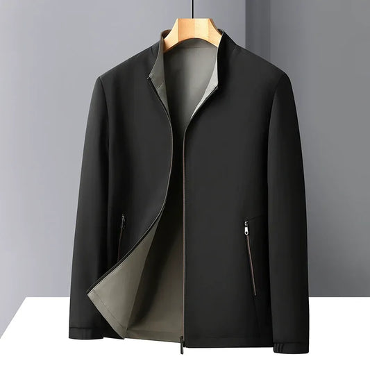 Men's reversible jacket – Straight cut – Stand-up collar – Lightweight and breathable