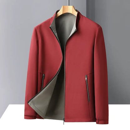 Men's reversible jacket – Straight cut – Stand-up collar – Lightweight and breathable