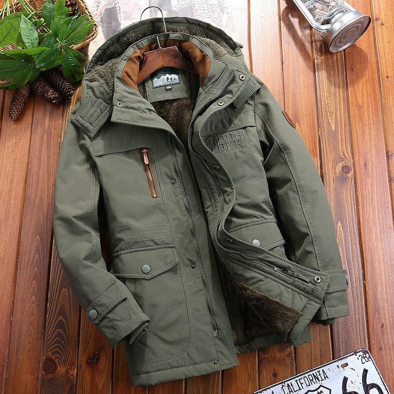 Veste matelassée homme – Coupe ample – Capuche doublée – Multiples poches pratiques