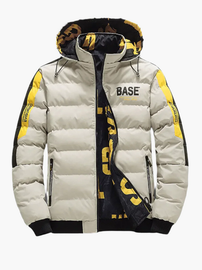 Men's Jacket - Woven Fabric - Stand Collar With Hood - Regular Fit - Quilted