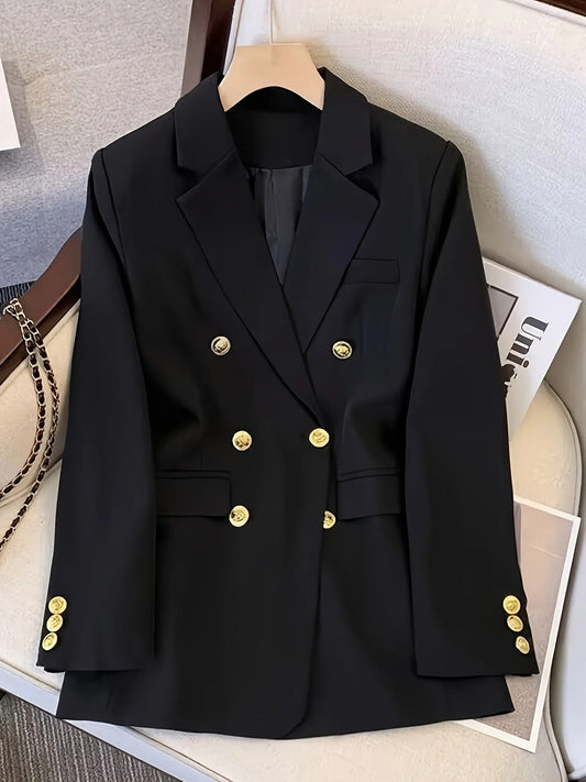 Women's Blazer - Woven Fabric - Slim Fit - Notched Lapel Collar - Long Sleeves