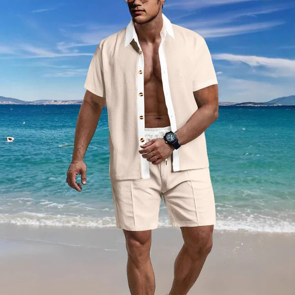 Men's shirt – Relaxed fit – Short sleeves – Buttoned style