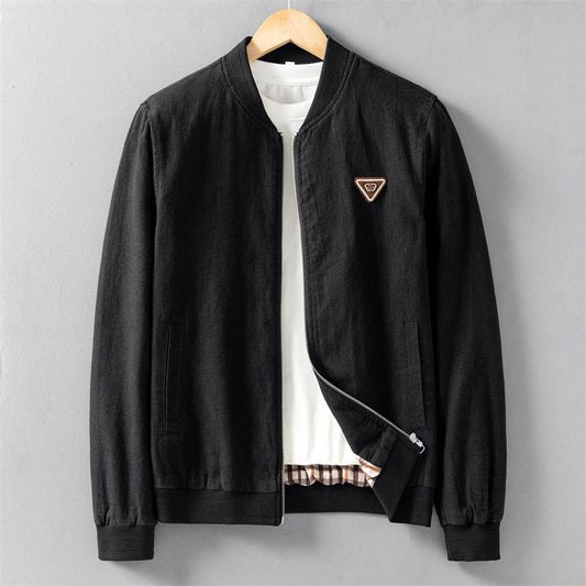 Men's jacket – Regular fit – Breathable textured fabric – Ribbed zip collar