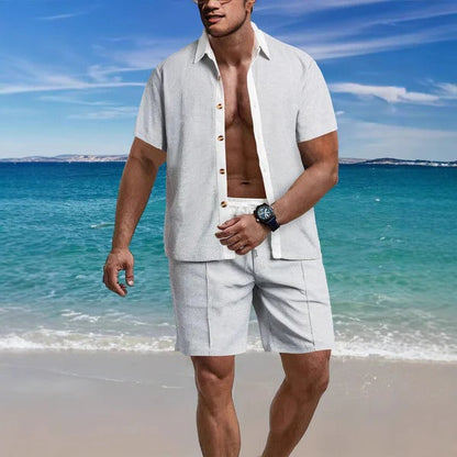 Men's shirt – Relaxed fit – Short sleeves – Buttoned style