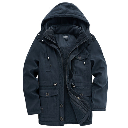 Joshua Hooded Jacket | Fleece Lined, Corduroy Trim Jacket
