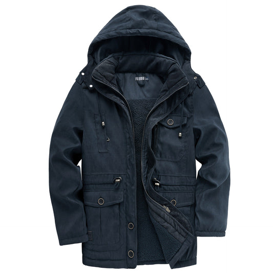 Joshua Hooded Jacket | Fleece Lined, Corduroy Trim Jacket