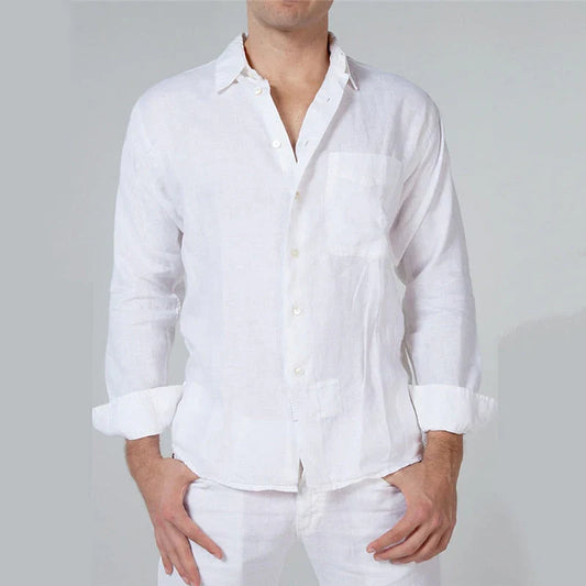 Men's casual shirt – Relaxed fit – Natural fibers – Long sleeves