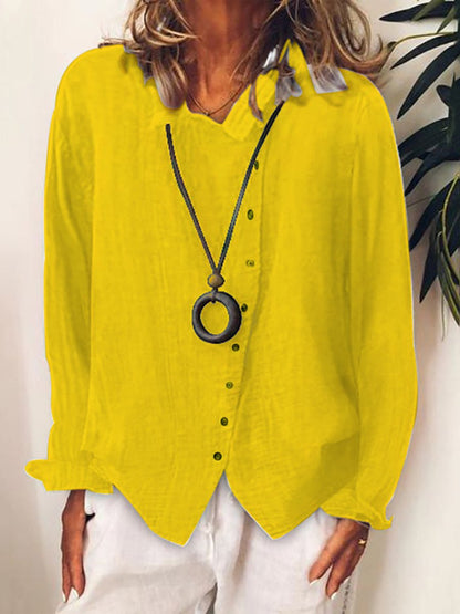 Chemise longue femme – Coupe décontractée – Fibres naturelles – Style casual élégant