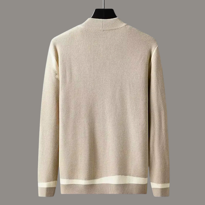 Edward V-Neck Cardigan | Contrast Stripes, Button Front Cardigan