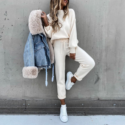 Bianca Relaxed Fit Two-Piece Set | Mock Neck Two-Piece Set