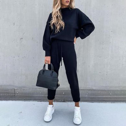 Bianca Relaxed Fit Two-Piece Set | Mock Neck Two-Piece Set