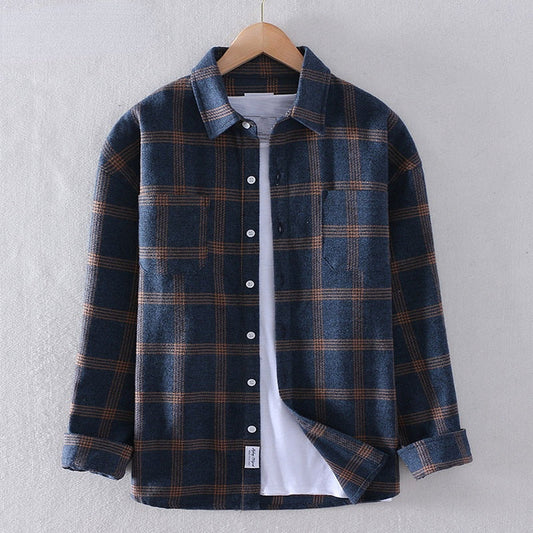 Men's checked shirt – Straight cut – Breathable natural fibers – Classic collar
