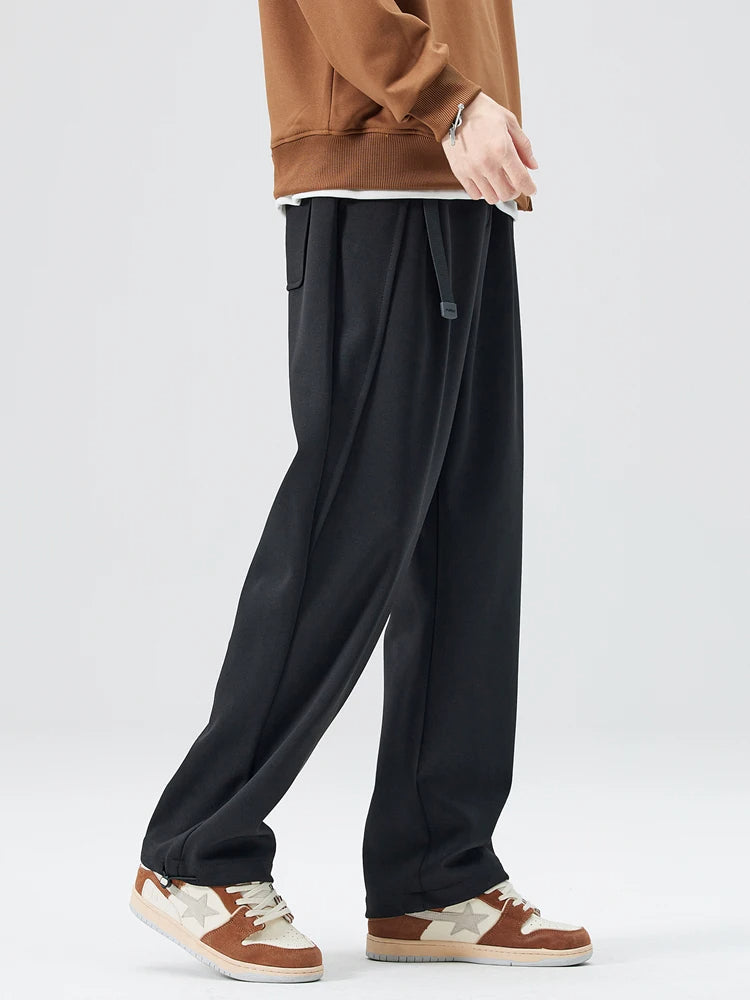 Isaac Wide-Leg Trousers | Pleated Belted Trousers