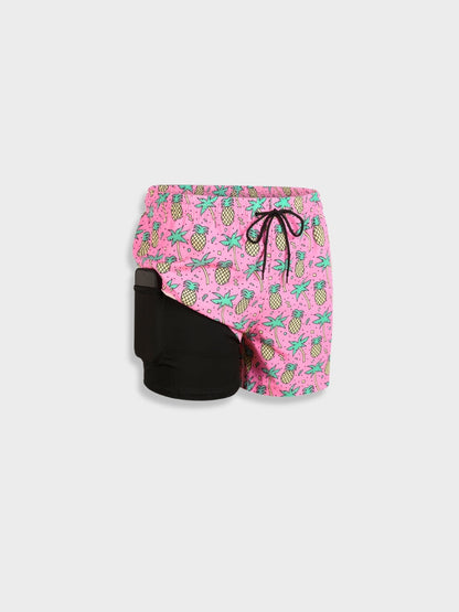 Men's swim shorts – Straight cut – Breathable quick-drying fabric – Adjustable waist