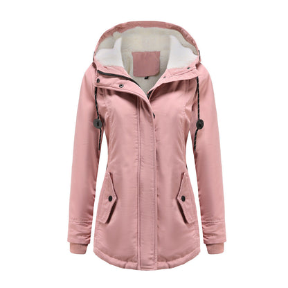 Veste imperméable femme – Coupe cintrée – Doublure chaude – Capuche ajustable