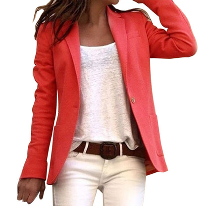 Blazer femme – Coupe slim – Tissu structuré luxe – Col à revers classique