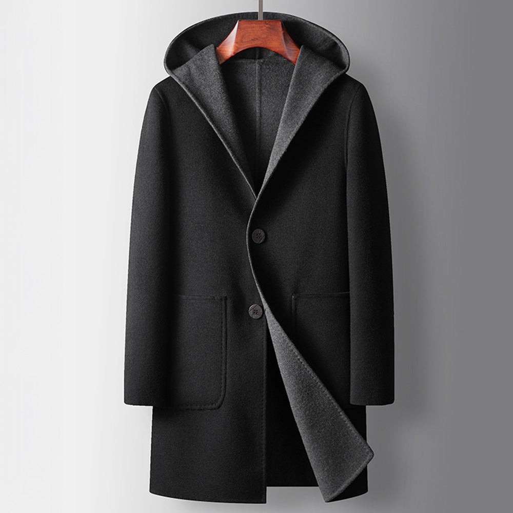Ethan Hooded Coat | Reversible, Knee-Length Coat