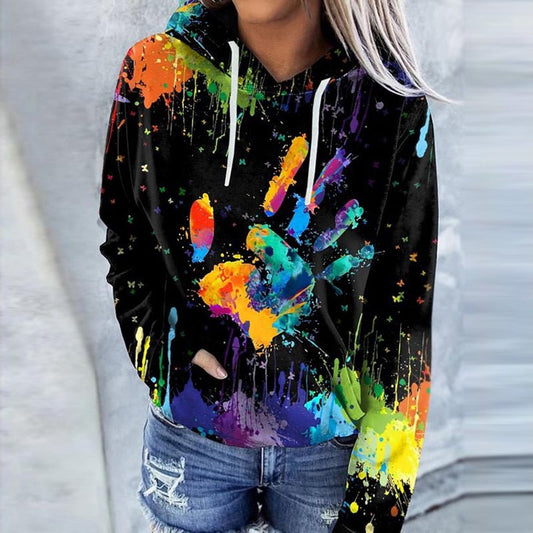 Women's Hoodie - Cotton - Relaxed Fit - Long Sleeves - Kangaroo Pocket