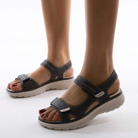 Women's sandals – Open toe – Adjustable straps – Ergonomic non-slip sole