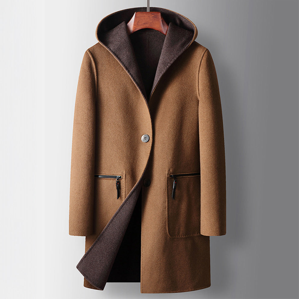 Ethan Hooded Coat | Reversible, Knee-Length Coat