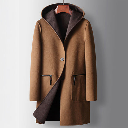 Ethan Hooded Coat | Reversible, Knee-Length Coat
